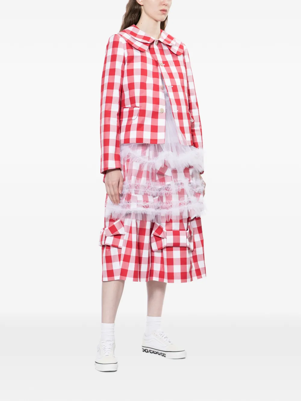  Comme Des Garçons Girl Gingham Collared Jacket 
