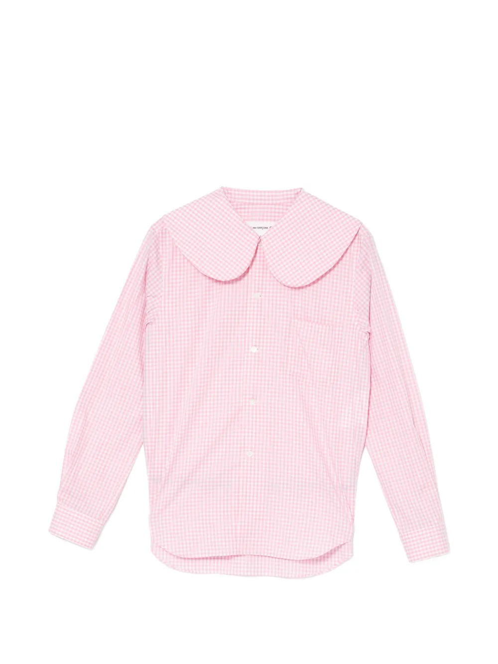 Comme Des Garçons Girl Camicia a quadretti con colletto alla Peter Pan - Rosa
