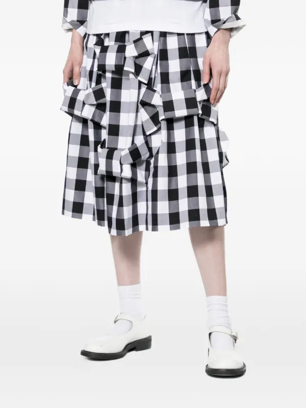Comme Des Garçons Girl ギンガムチェック リボンスカート | ホワイト