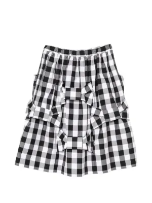 COMME des GARÇONS M 黒白チェック プリーツスカート Comme Des Garçons Girl チェック スカート | ブラック | FARFETCH JP