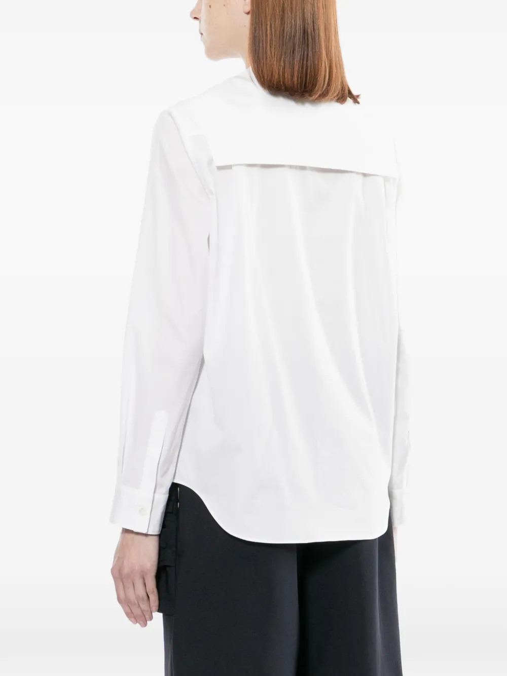 spread collar long-sleeve shirt