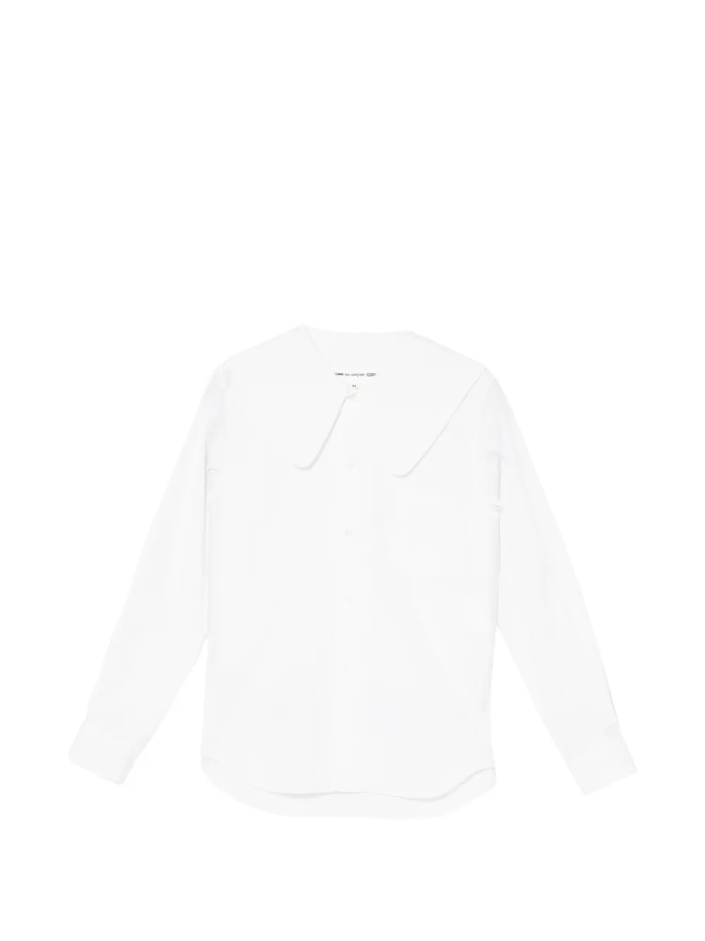 Comme Des Garçons Girl Giacca-camicia con collo ampio - Bianco