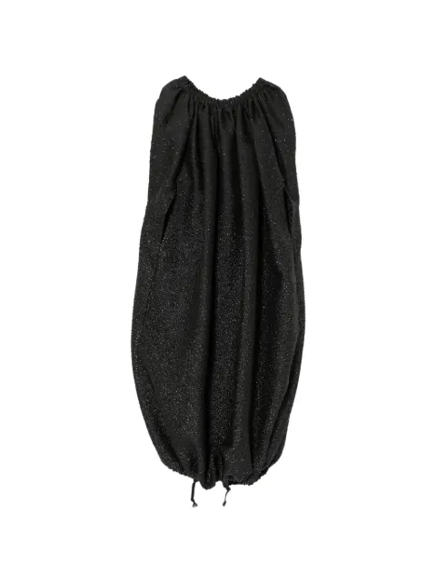 Comme Des Garçons vestido fruncido con mangas abiertas