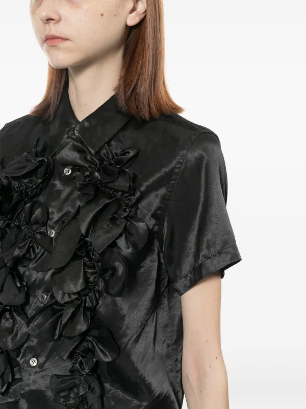 COMME des GARCONS シルクプリントブラウス Comme Des Garçons Comme Des Garçons Floral Shirt | Black | FARFETCH JO