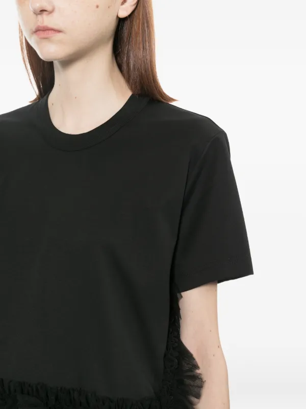 Noir Kei Ninomiya Ruffled T-shirt | Black | FARFETCH AO