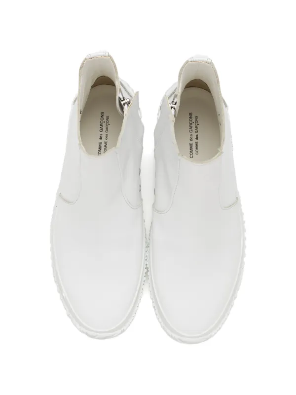 Comme Des Garçons Comme Des Garçons Ruffled Boots | White | FARFETCH