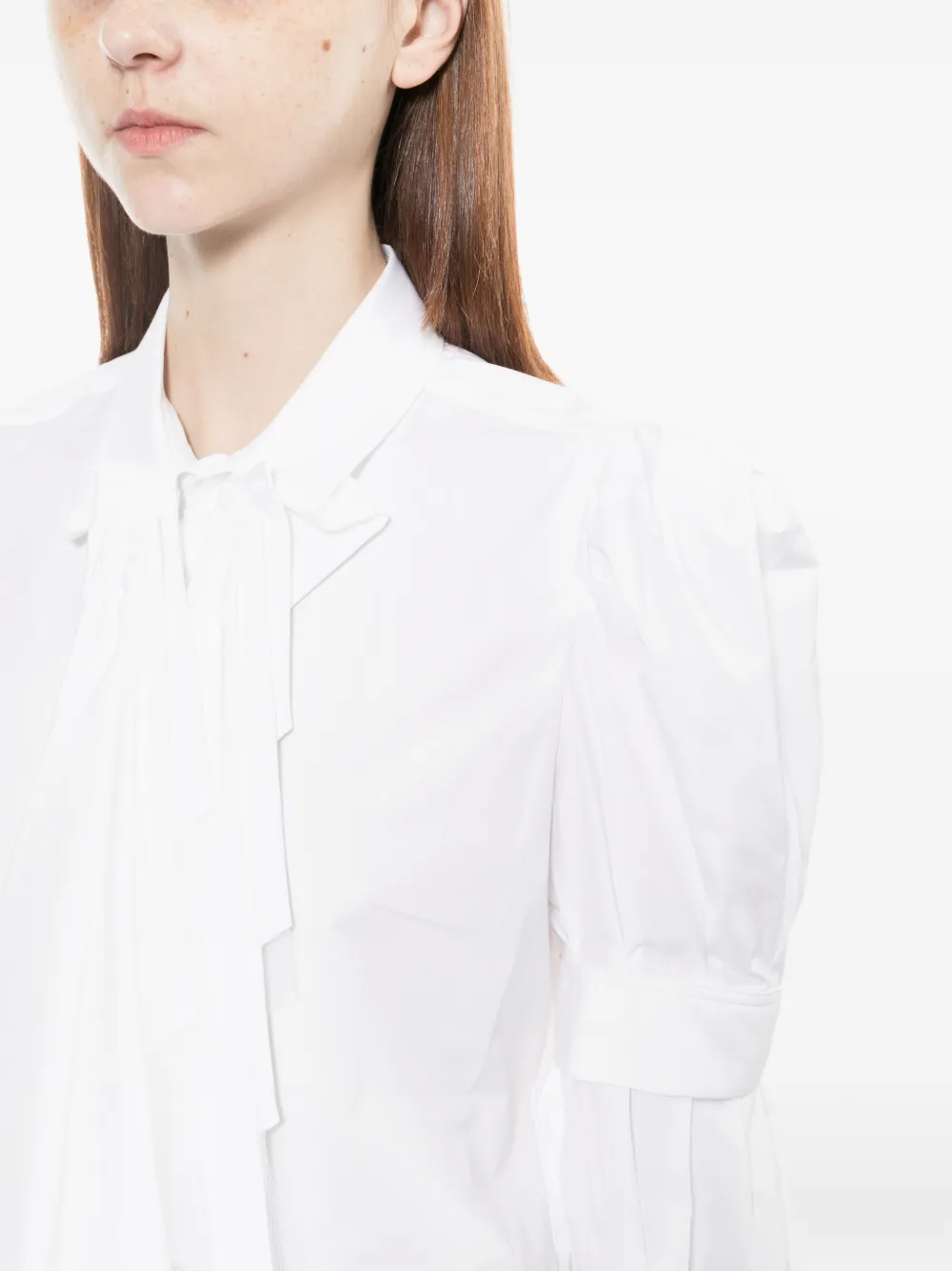 Noir Kei Ninomiya Blouse met pofmouwen Wit