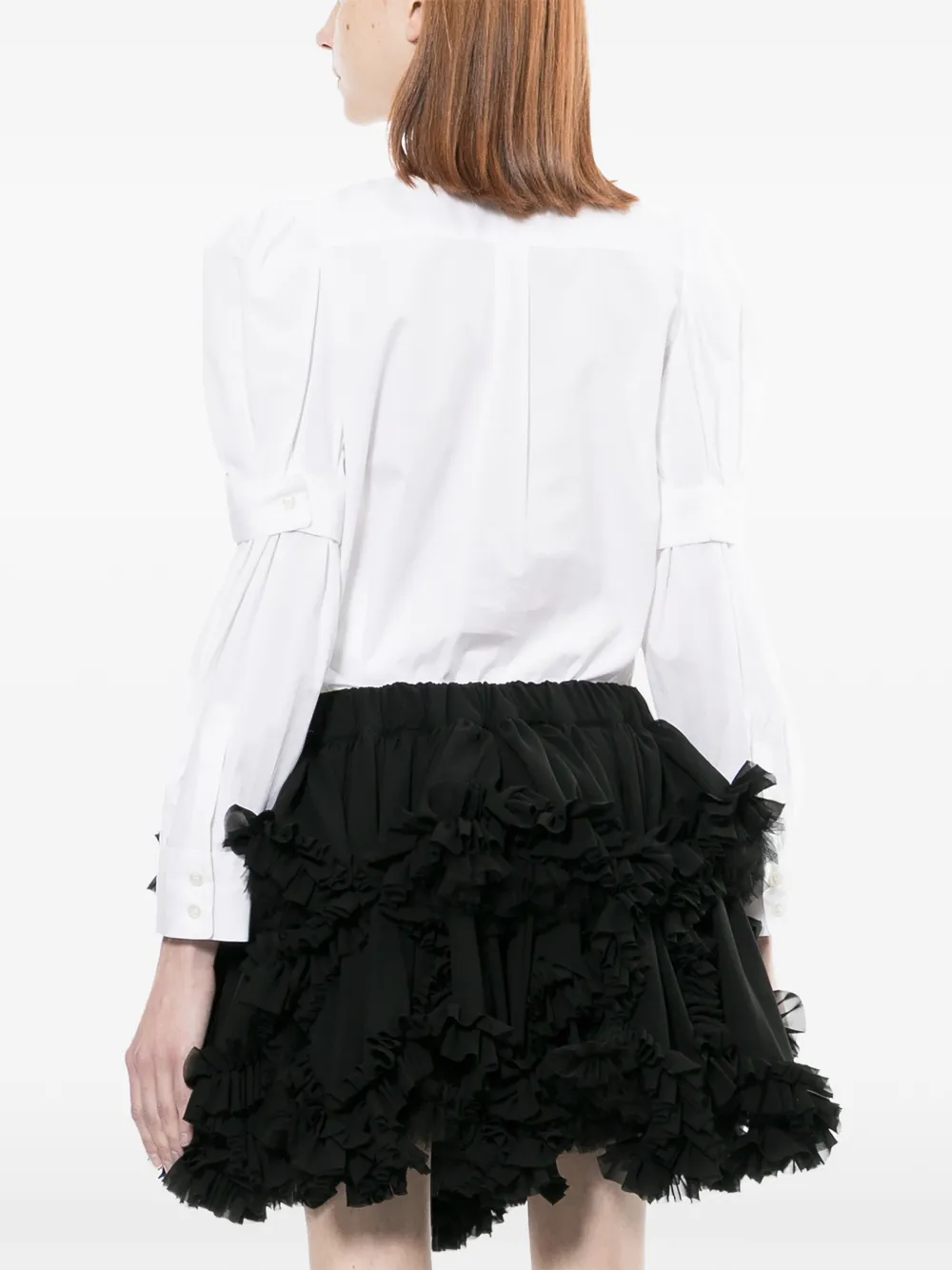 Noir Kei Ninomiya Blouse met pofmouwen Wit
