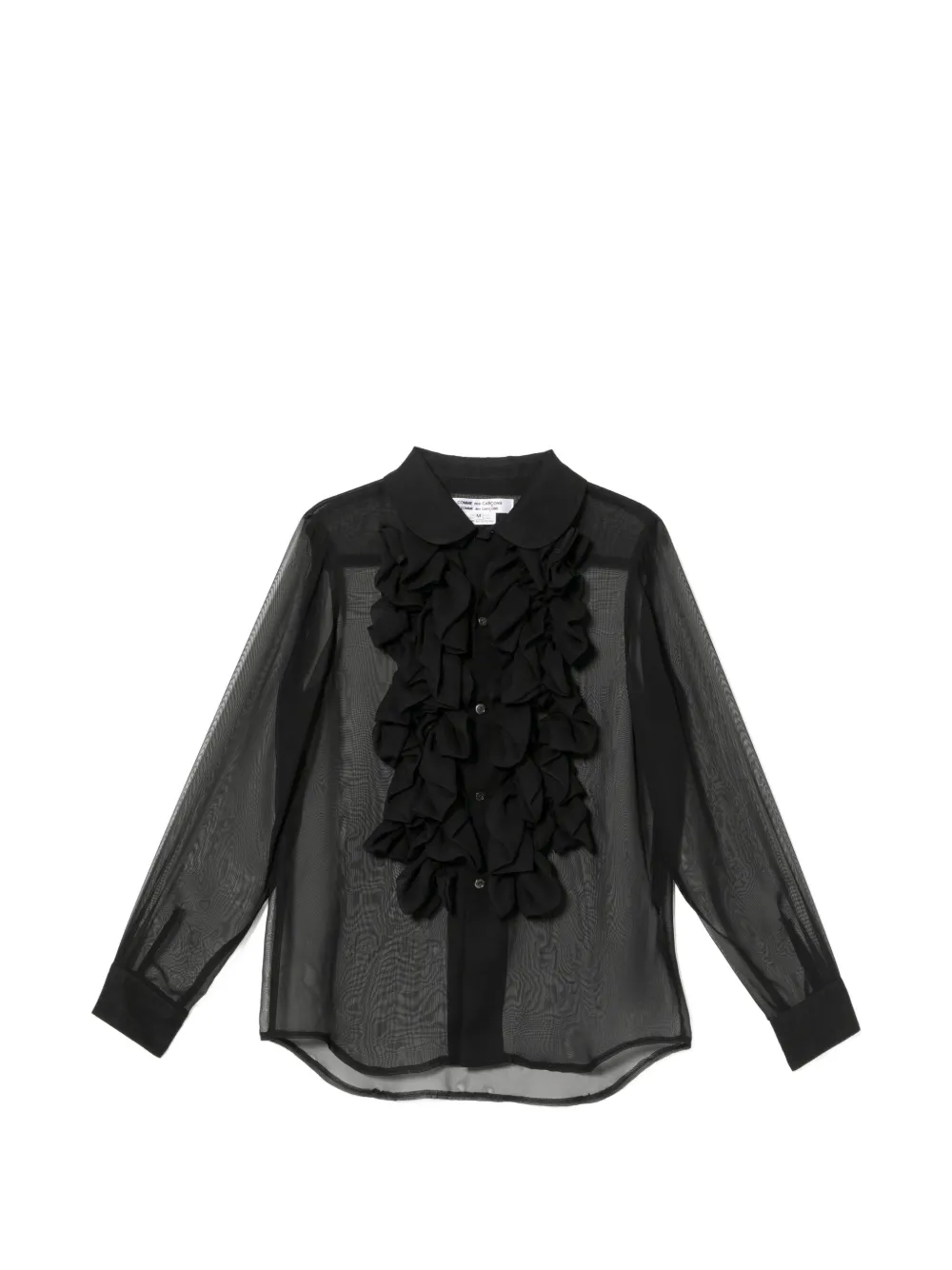 Comme Des Garçons Comme Des Garçons Camicia con ruches - Nero