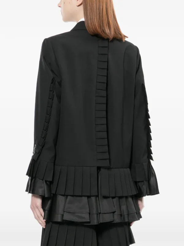 Noir Kei Ninomiya プリーツ ジャケット | ブラック | FARFETCH JP
