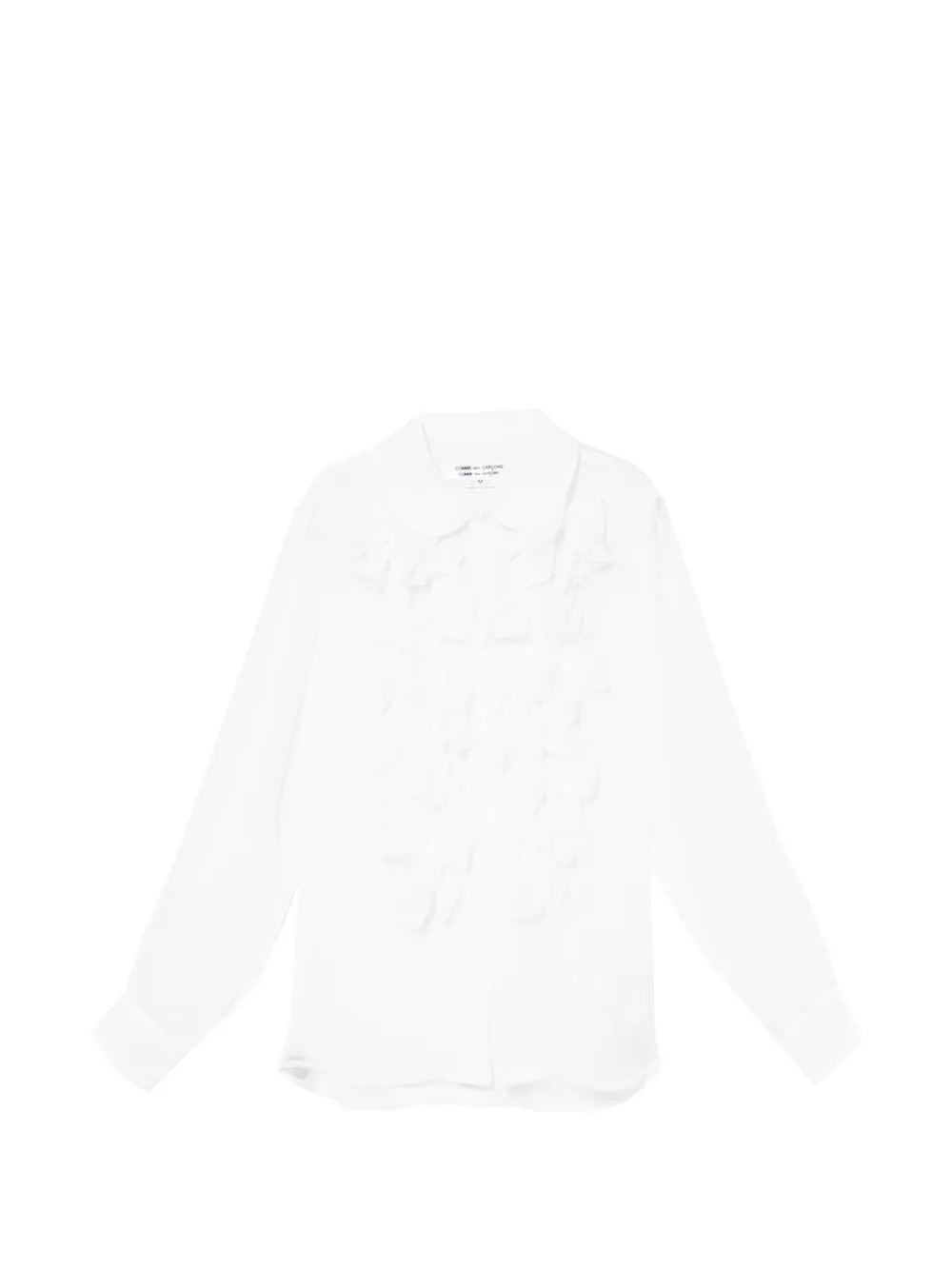 Comme Des Garçons Comme Des Garçons Camicia con ricamo a fiori - Bianco