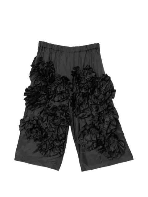 Comme Des Garçons Comme Des Garçons floral-ruffled trousers