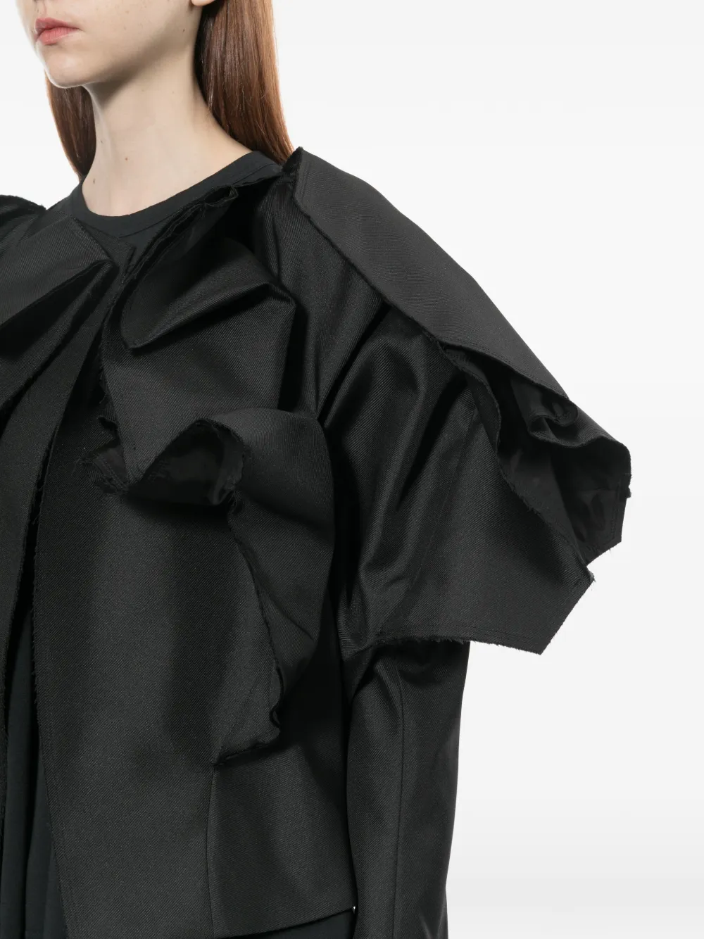 Comme Des Garçons Jack met ruches Zwart