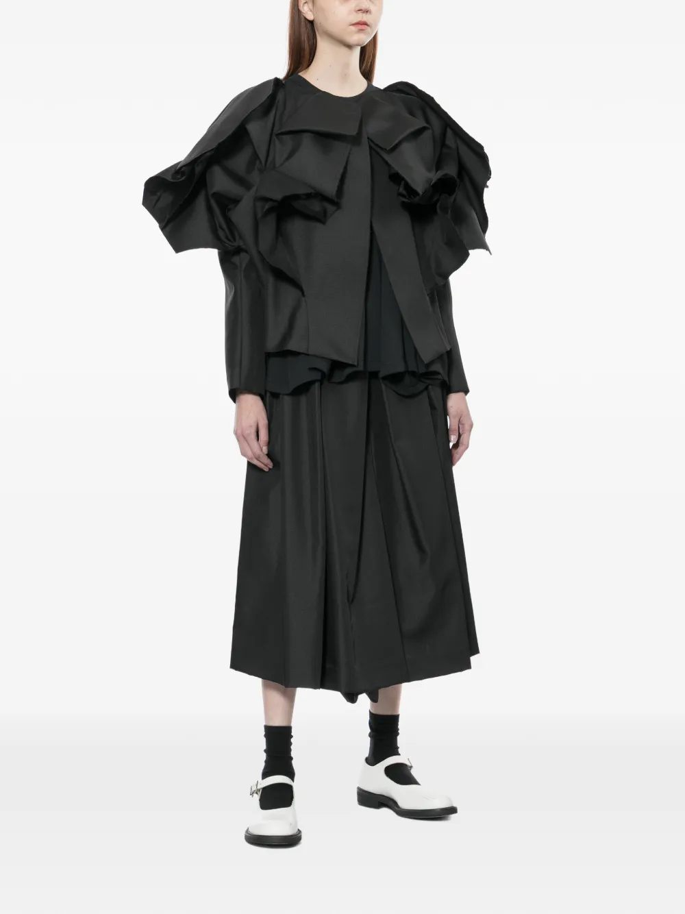 Comme Des Garçons Jack met ruches Zwart