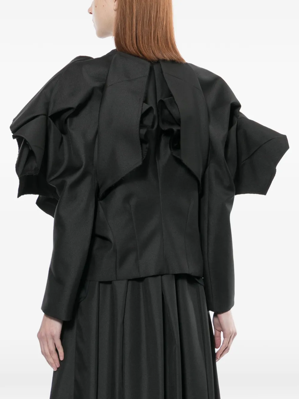 Comme Des Garçons Jack met ruches Zwart