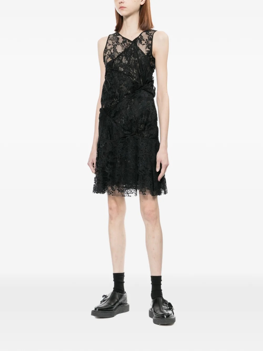 Junya Watanabe Kanten jurk Zwart