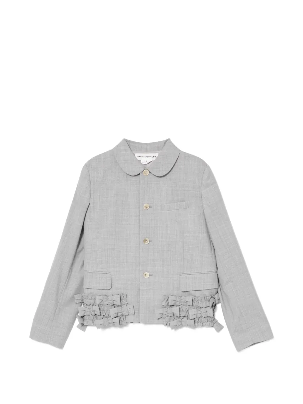 Comme Des Garçons Girl Giacca con ruches - Grigio