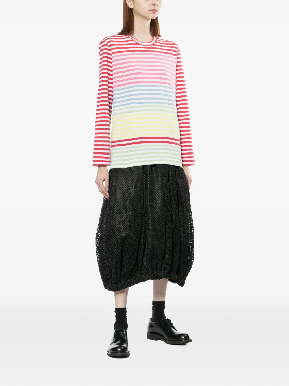 Comme Des Garçons Comme Des Garçons Gestreepte top Wit