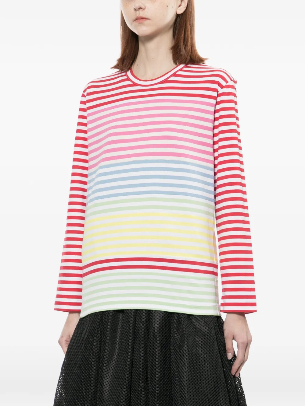 Comme Des Garçons Comme Des Garçons Gestreepte top Wit