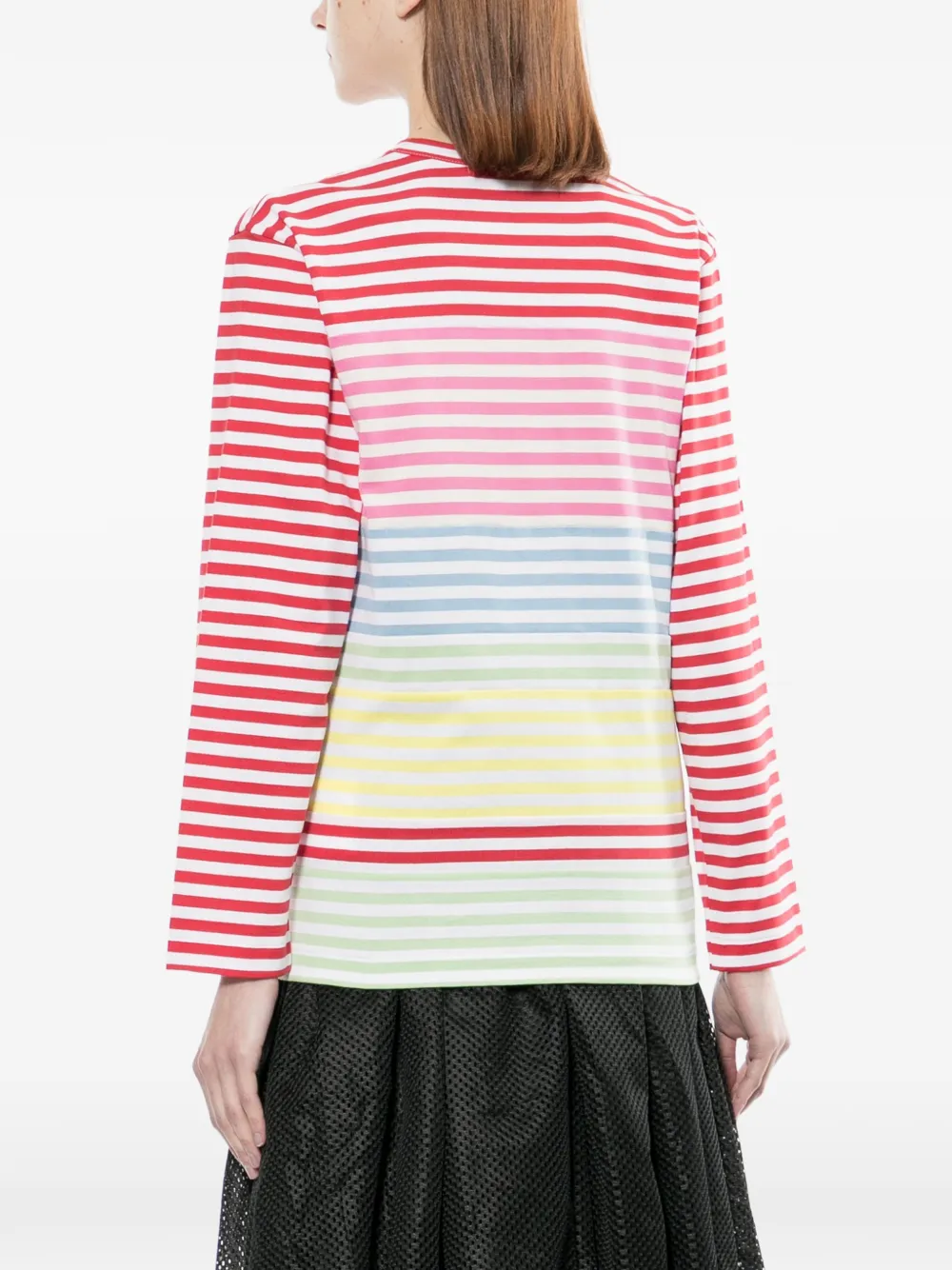 Comme Des Garçons Comme Des Garçons Gestreepte top Wit