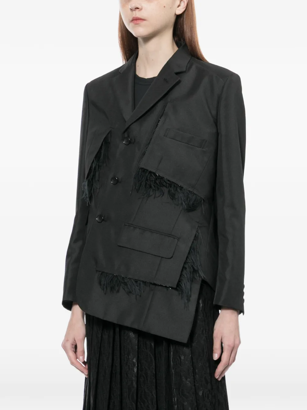  Comme Des Garçons Asymmetric Blazer - Black 