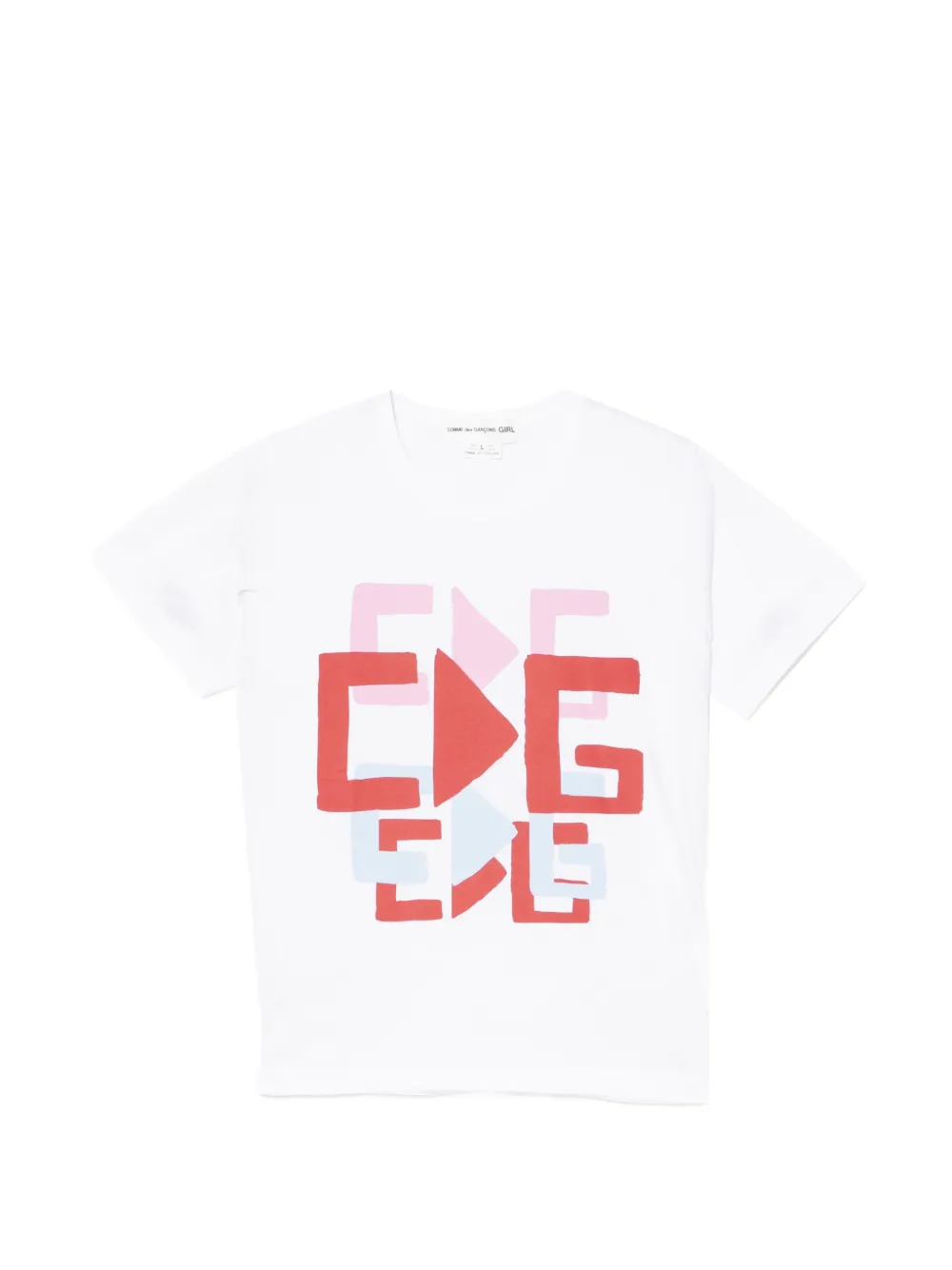 Comme Des Garçons Girl T-Shirt mit grafischem Print - Weiß