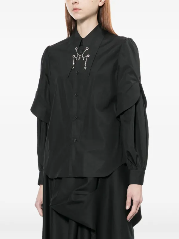 トップス 25FW noirkeininomiya Noir Kei Ninomiya Layered Shirt | Black | FARFETCH