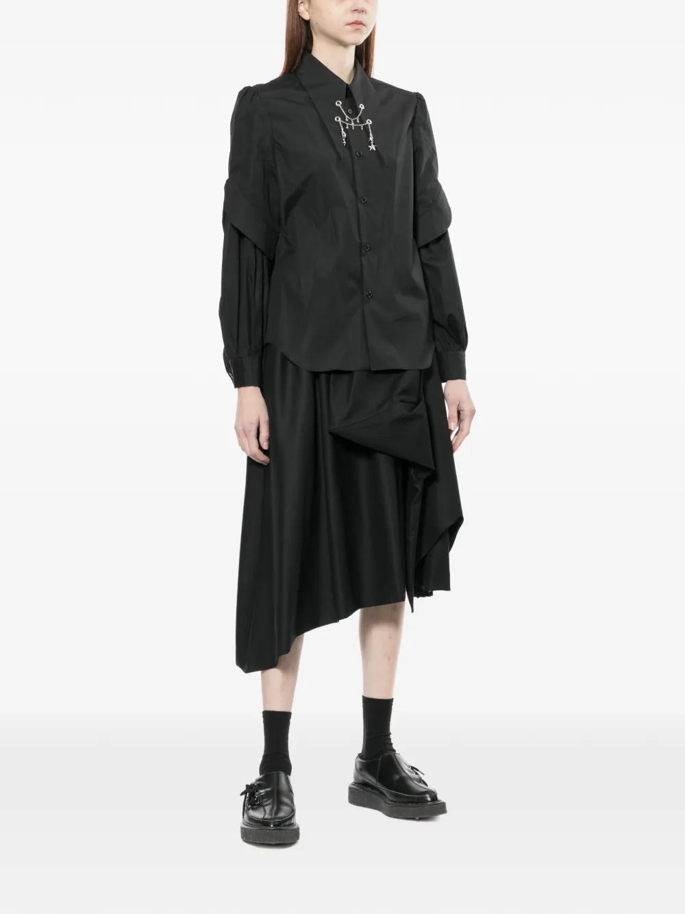 Noir Kei Ninomiya Layered Shirt | Black | FARFETCH