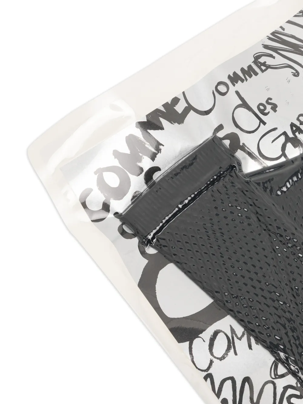 Comme Des Garçons Sokken met textuur en logo Zwart