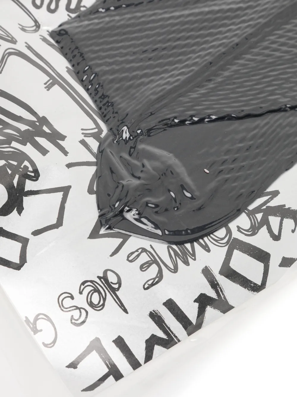 Comme Des Garçons Sokken met textuur en logo Zwart