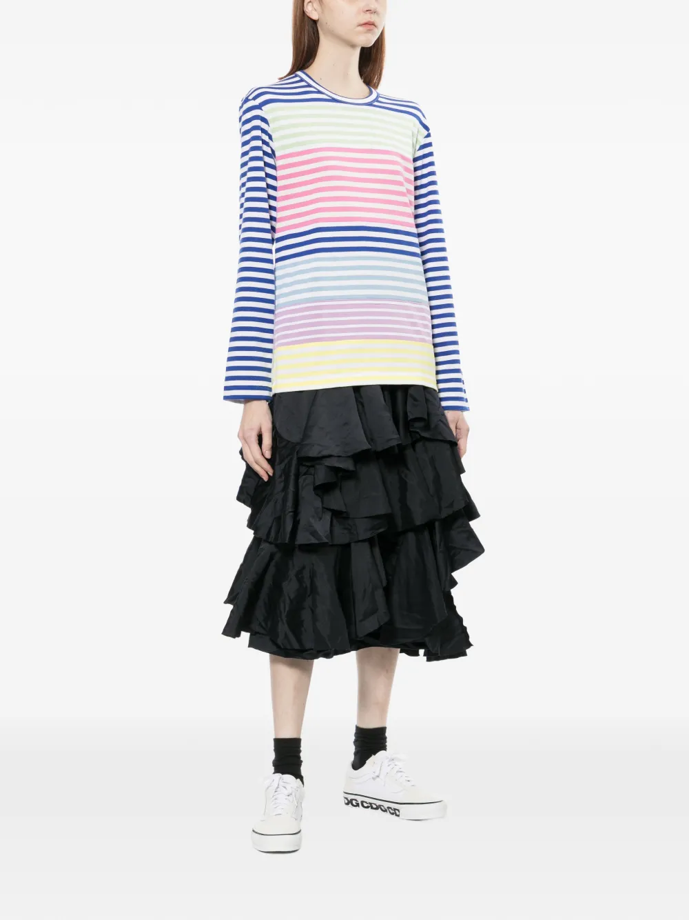  Comme Des Garçons Comme Des Garçons Falda Con Volantes - Azul 