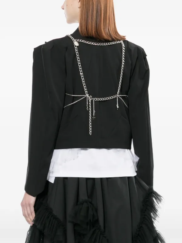 noir kei ninomiya ビスチェ Noir Kei Ninomiya Embellished Harness | Silver | FARFETCH