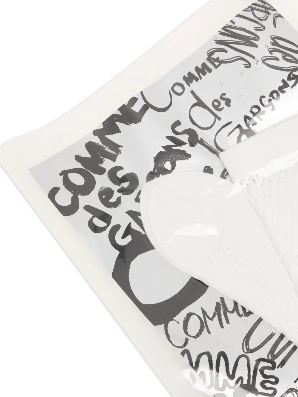 Comme Des Garçons Geruite geribbelde panty Wit