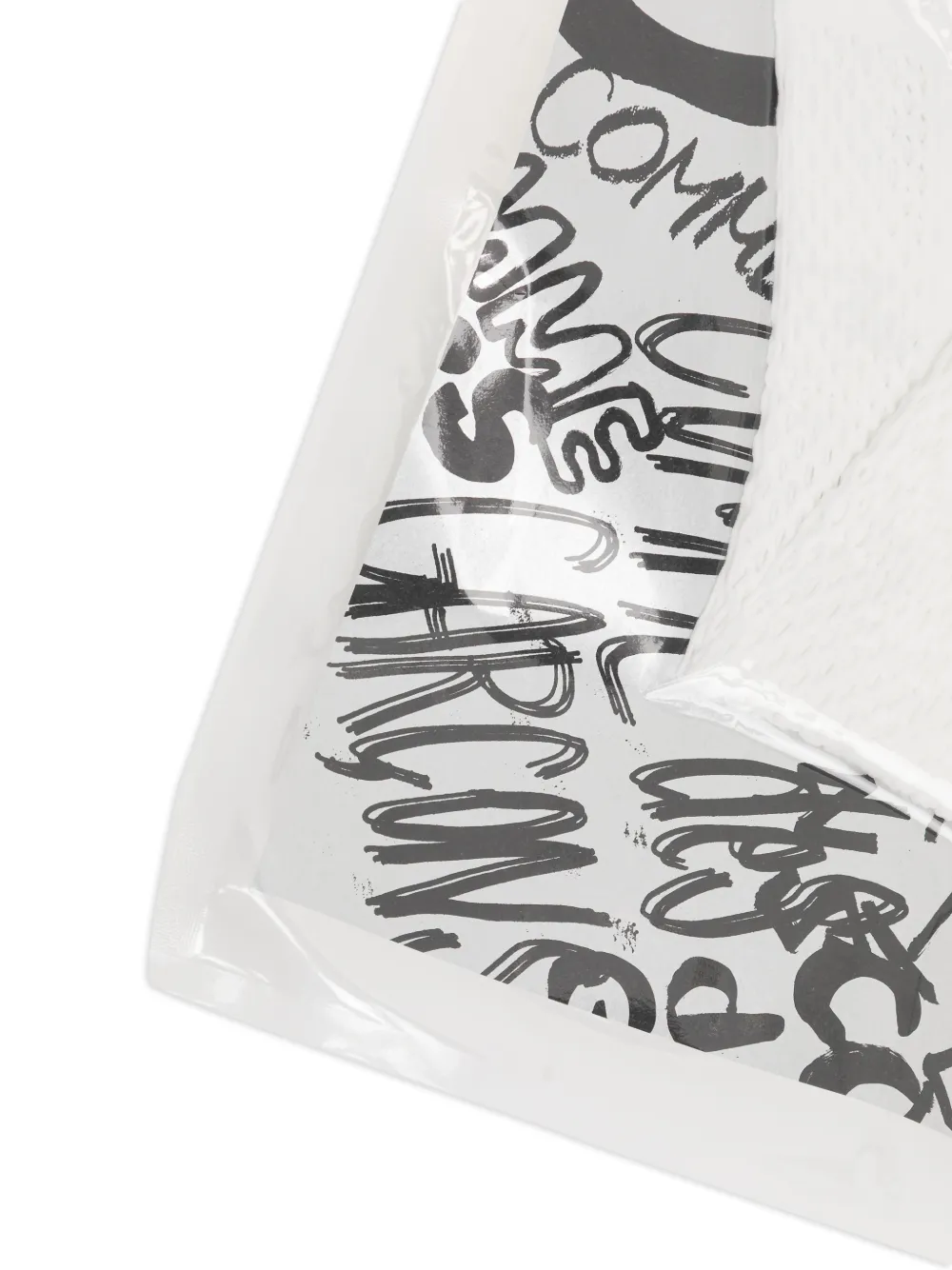 Comme Des Garçons Geruite geribbelde panty Wit