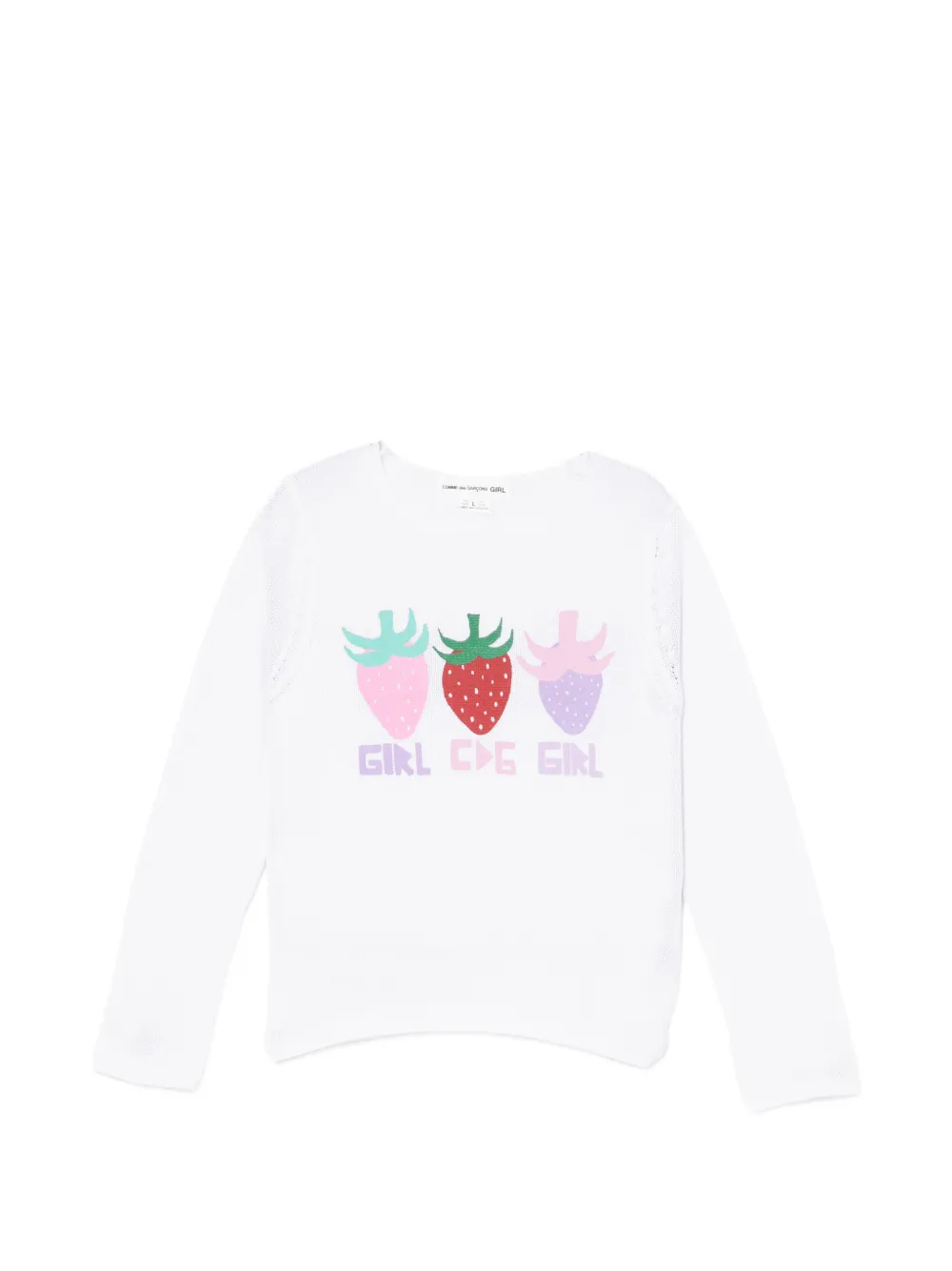 Comme Des Garçons Girl Maglione con stampa grafica - Bianco