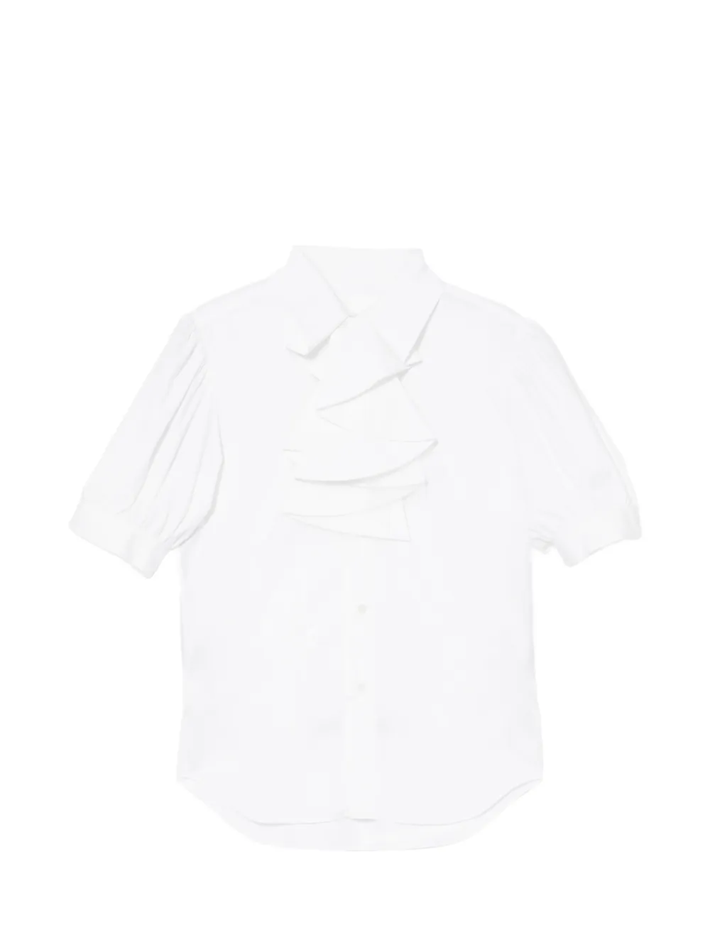 Noir Kei Ninomiya Camicia con ruches - Bianco