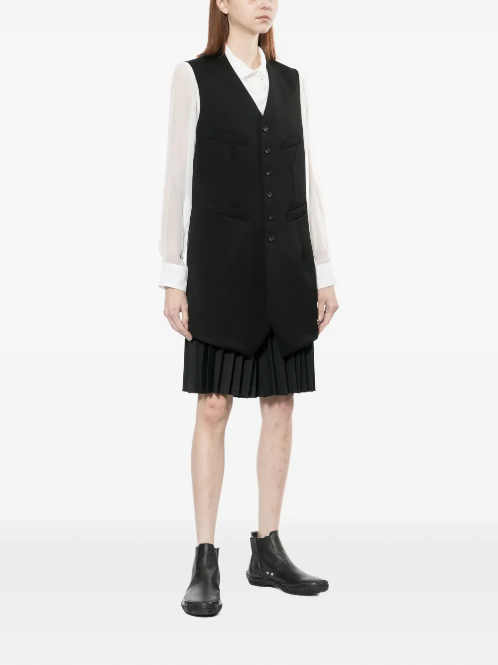 Comme Des Garçons Comme Des Garçons Jas met knopen Zwart