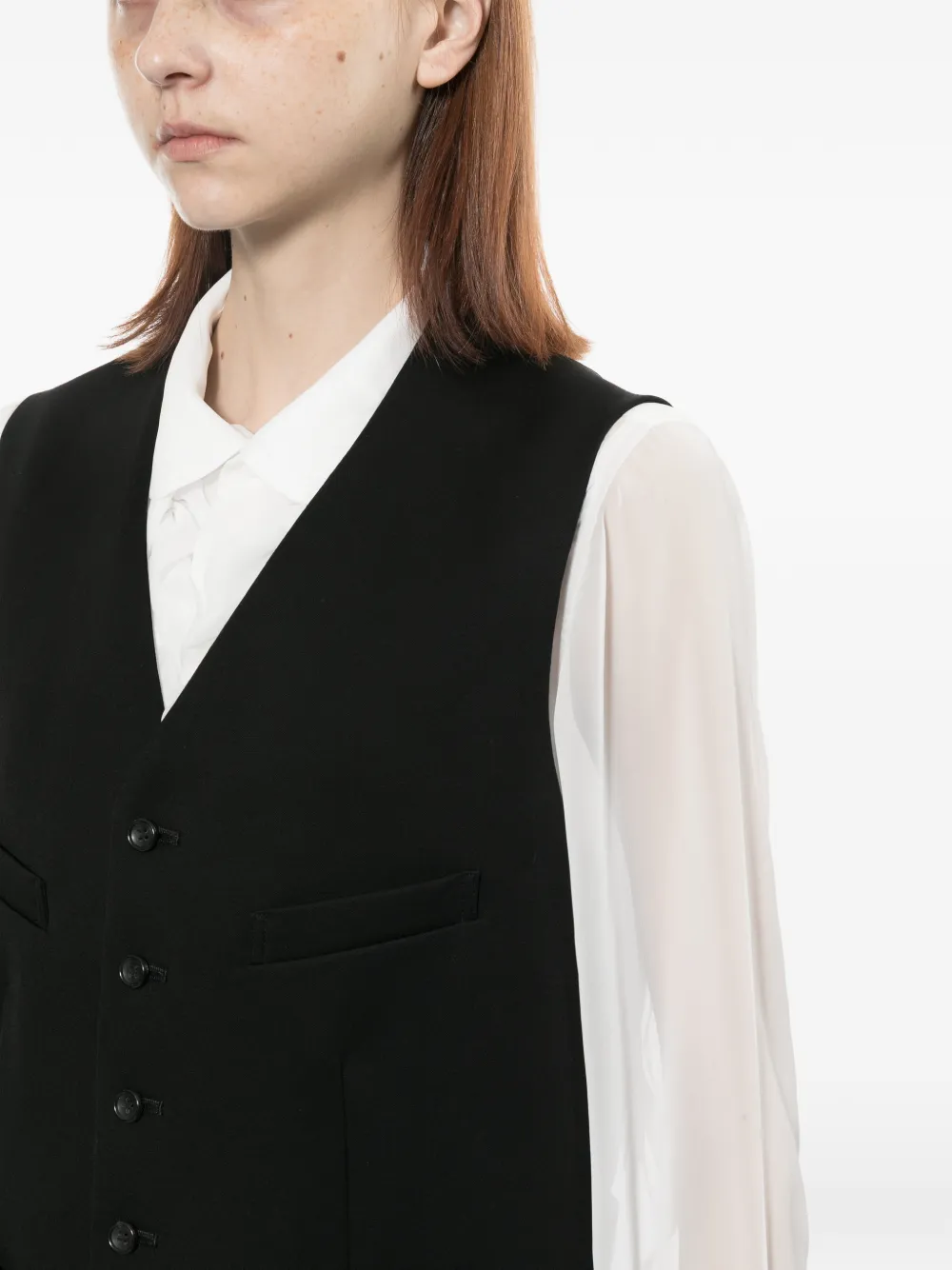 Comme Des Garçons Comme Des Garçons Jas met knopen Zwart