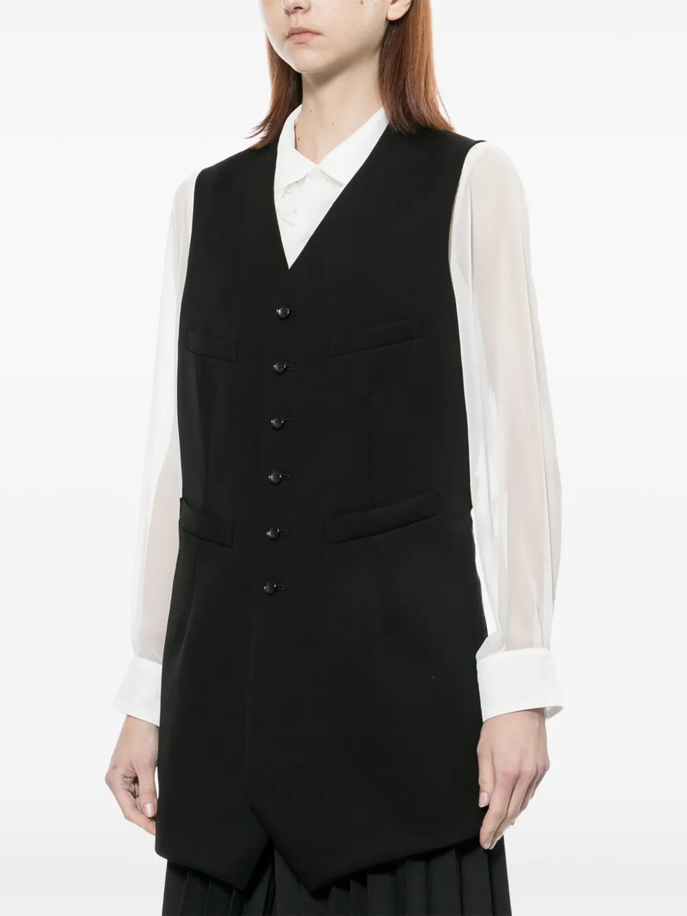 Comme Des Garçons Comme Des Garçons Jas met knopen Zwart