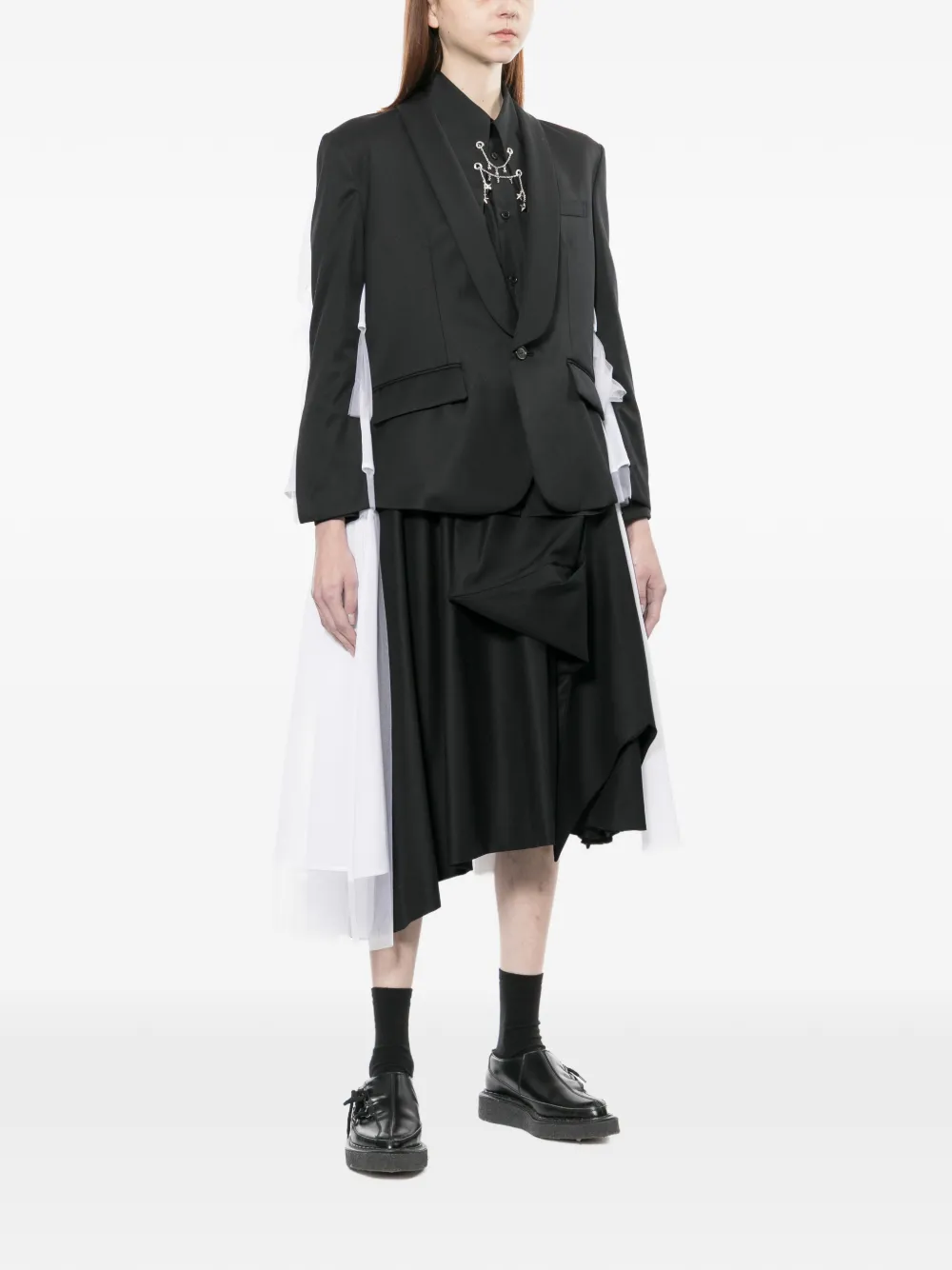 Noir Kei Ninomiya Asymmetrische rok Zwart