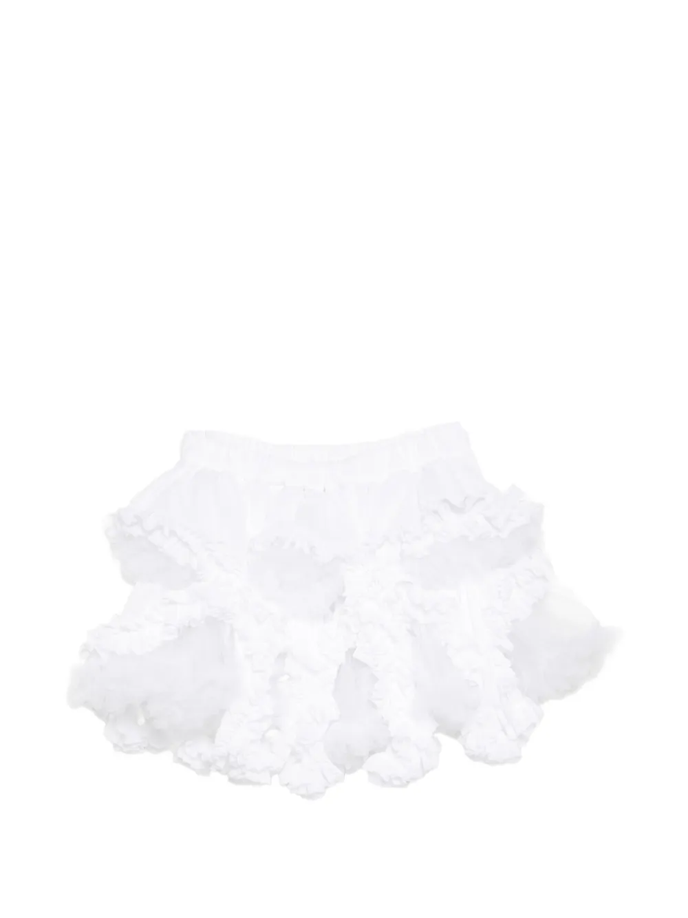 Noir Kei Ninomiya Gonna con ruches - Bianco