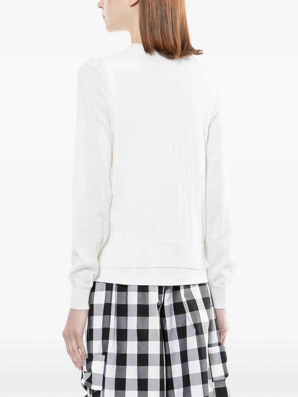 Comme Des Garçons Girl Vest met strik-design en ruches Beige