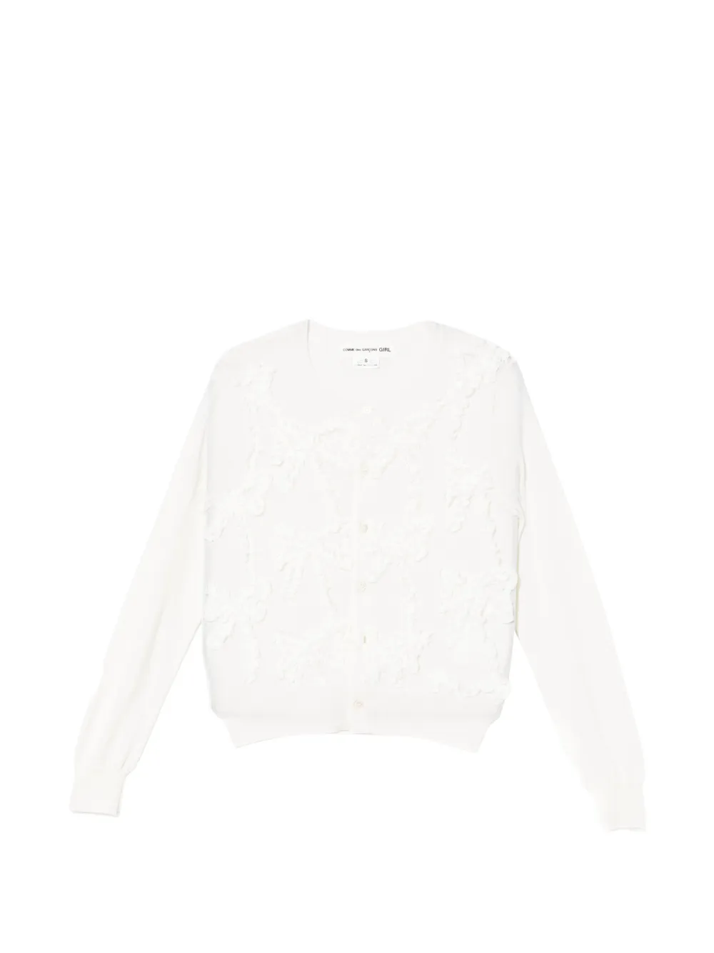 Comme Des Garçons Girl Cardigan con ruches - Toni neutri