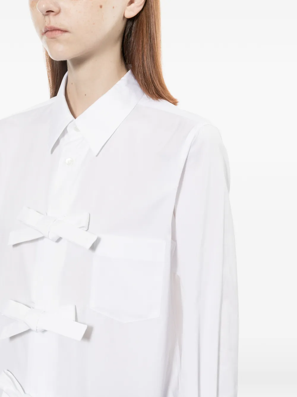 Comme Des Garçons Comme Des Garçons Blouse met strikdetail Wit