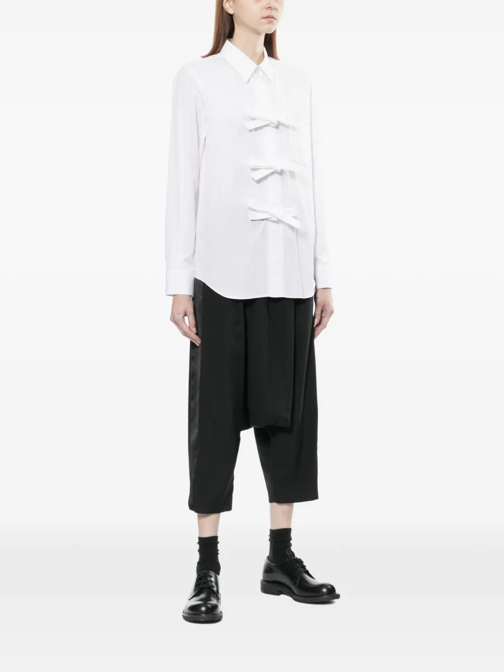 Comme Des Garçons Comme Des Garçons Blouse met strikdetail Wit