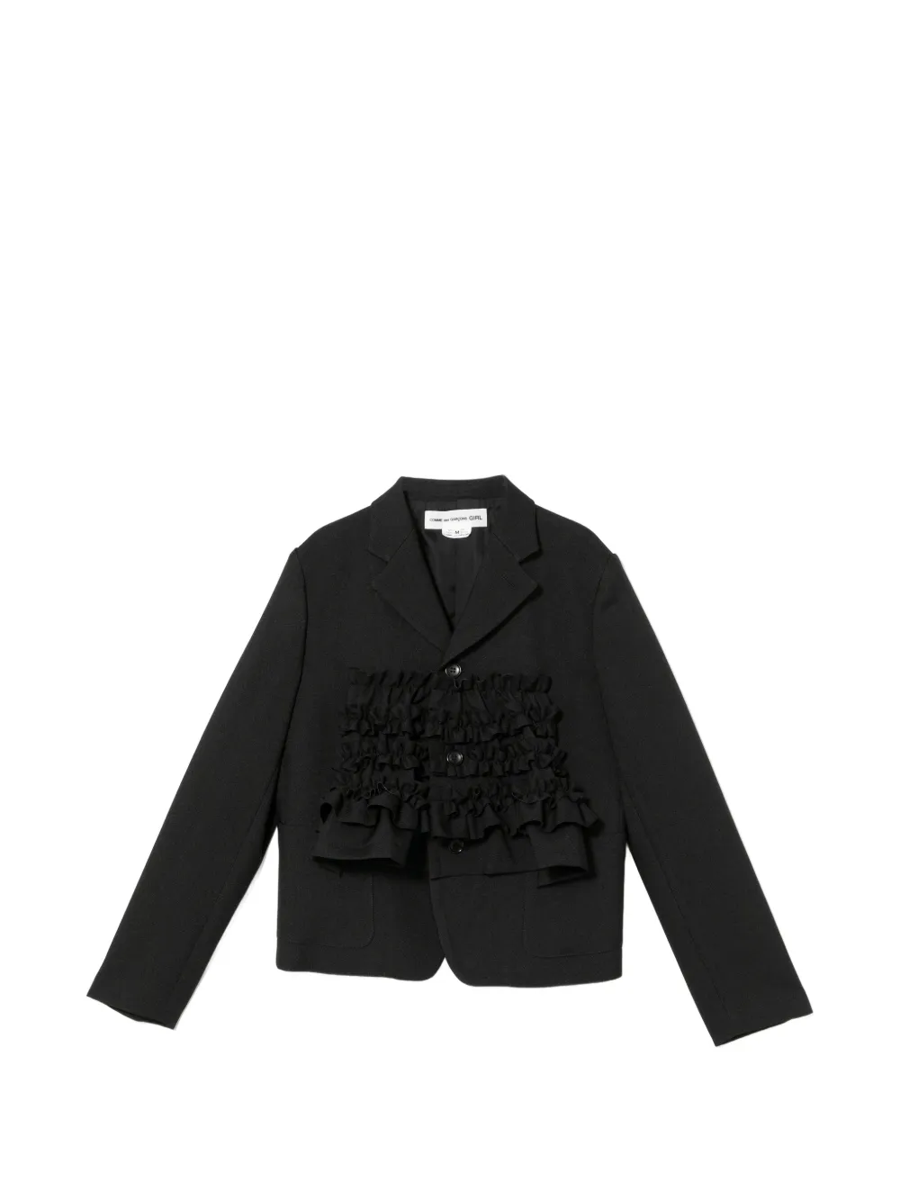 Comme Des Garçons Girl Blazer mit Rüschenkragen - Schwarz