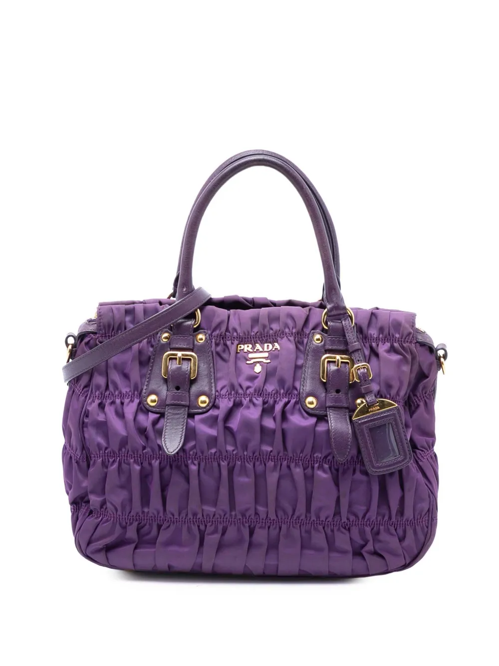 Prada Pre-Owned 2013-2025 Tessuto Gaufre satchel - Viola