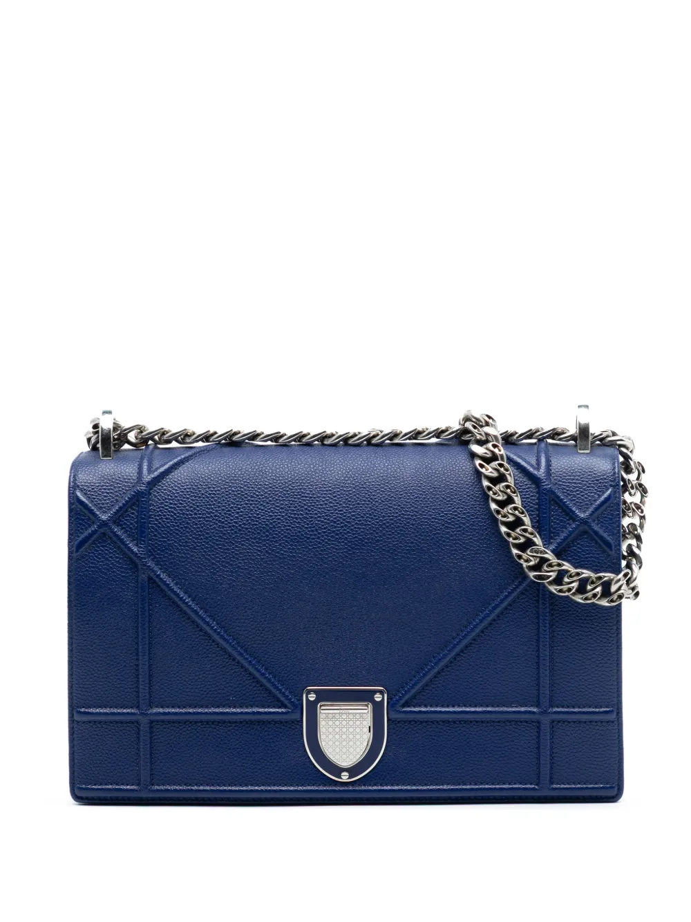 Christian Dior Pre-Owned 2015 Medium Grained Calfskin Diorama Flap crossbody bag - Blu