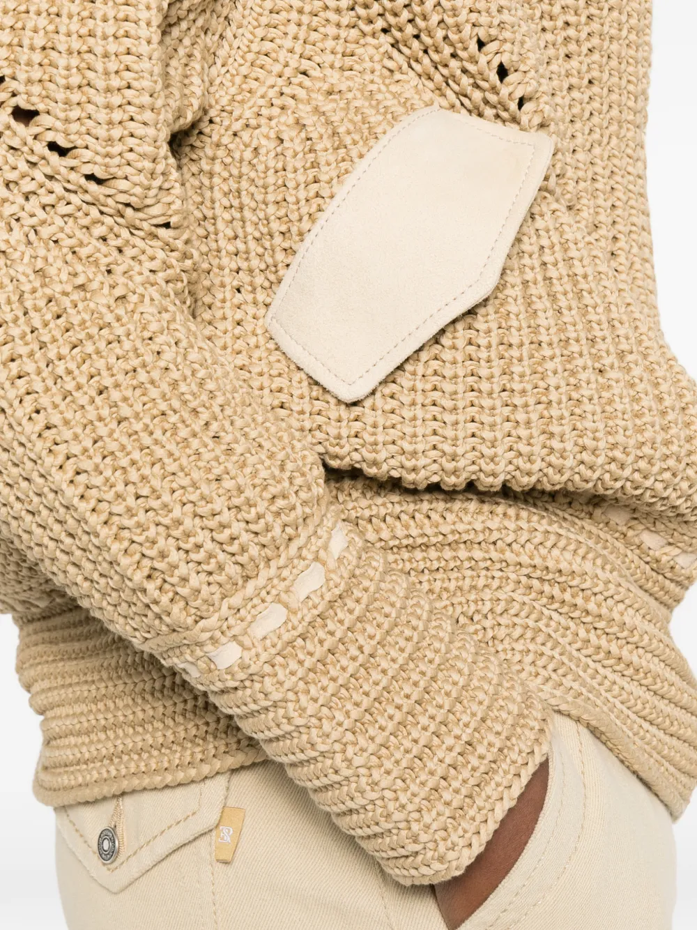 Suede Panelled Coat