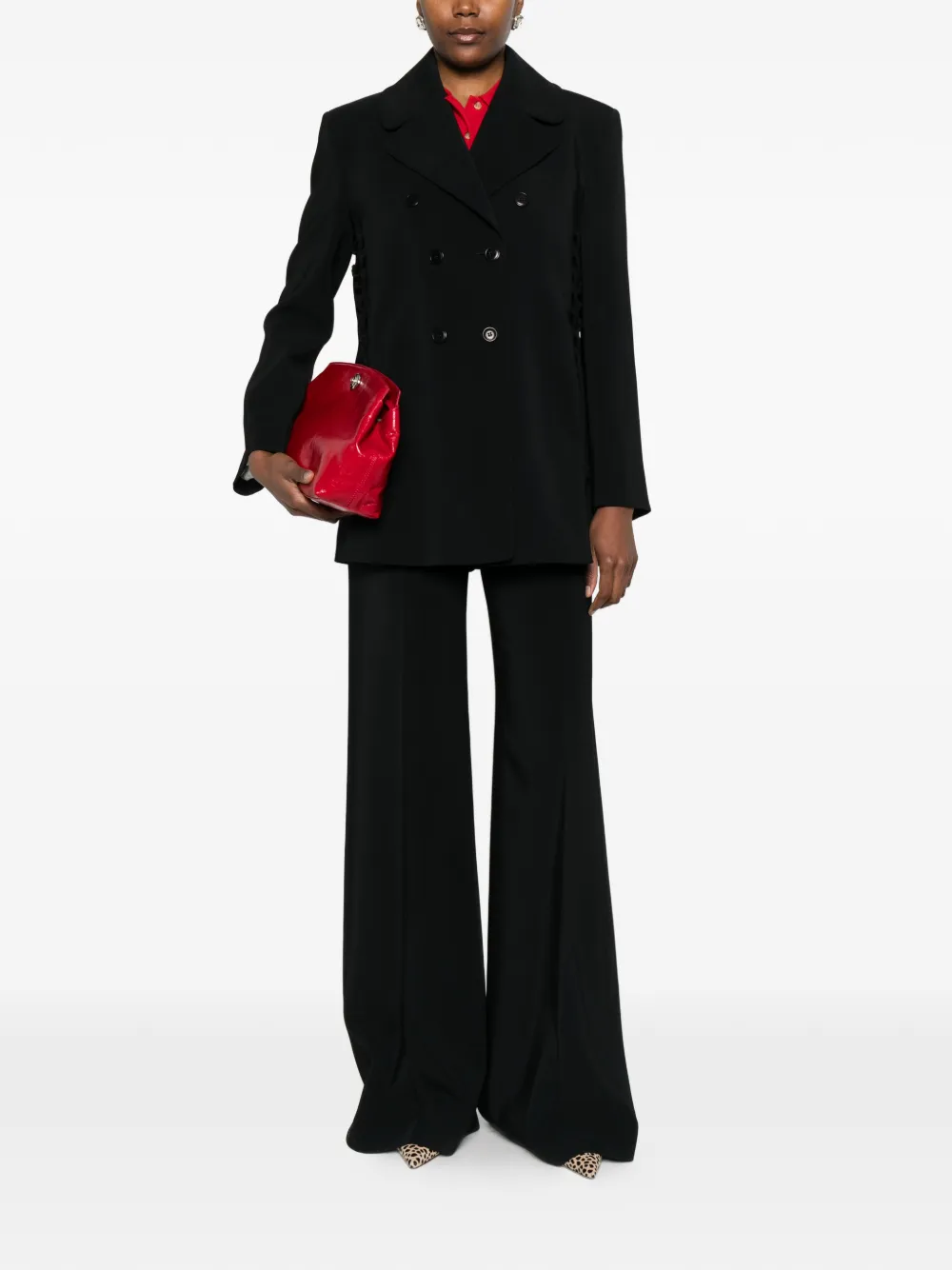  Ermanno Scervino Double-breasted Blazer - Black 